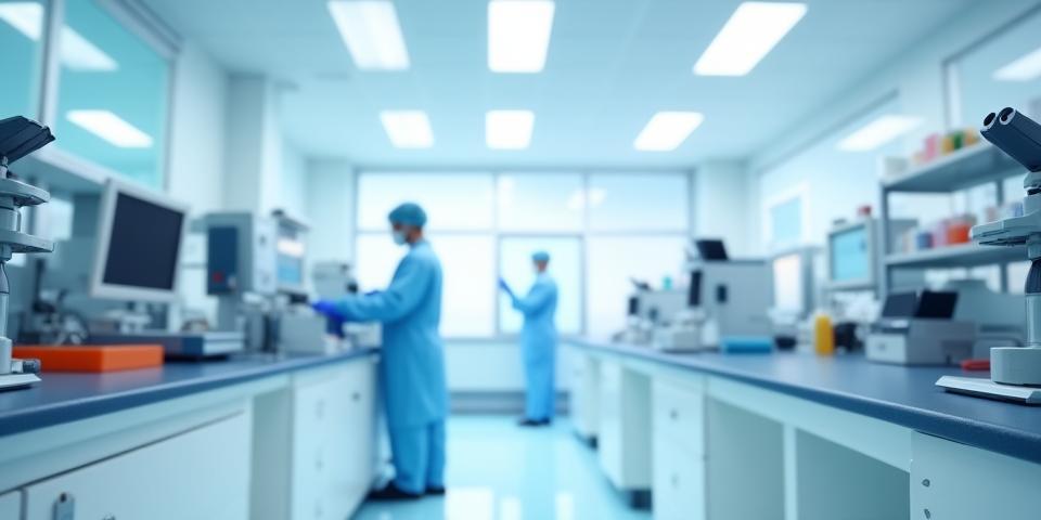 Laboratorium hormonal canggih dengan peralatan terbaru